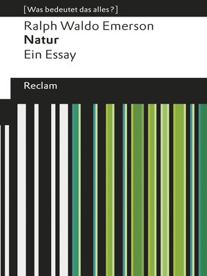 cover image of Natur. Ein Essay